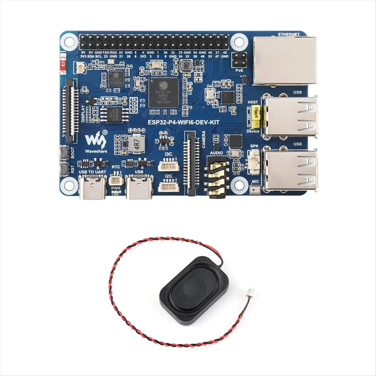 A14G  -P4 Development Board with Speaker -P4/C6 Dual-Core RISC-V Wi-Fi 6/BT5 Support Xiaozhi AI