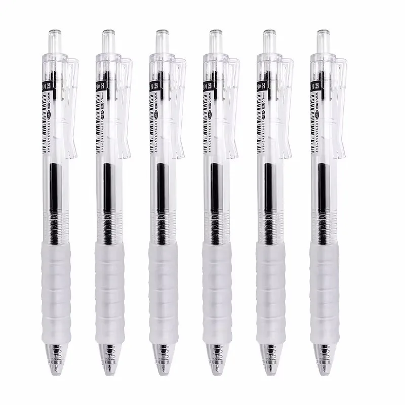 5pcs CloudGrip Exam Pen for Students & Teens / Smooth Gel Ink Click Pen for School Testing / Fast-Drying Neutral Pen