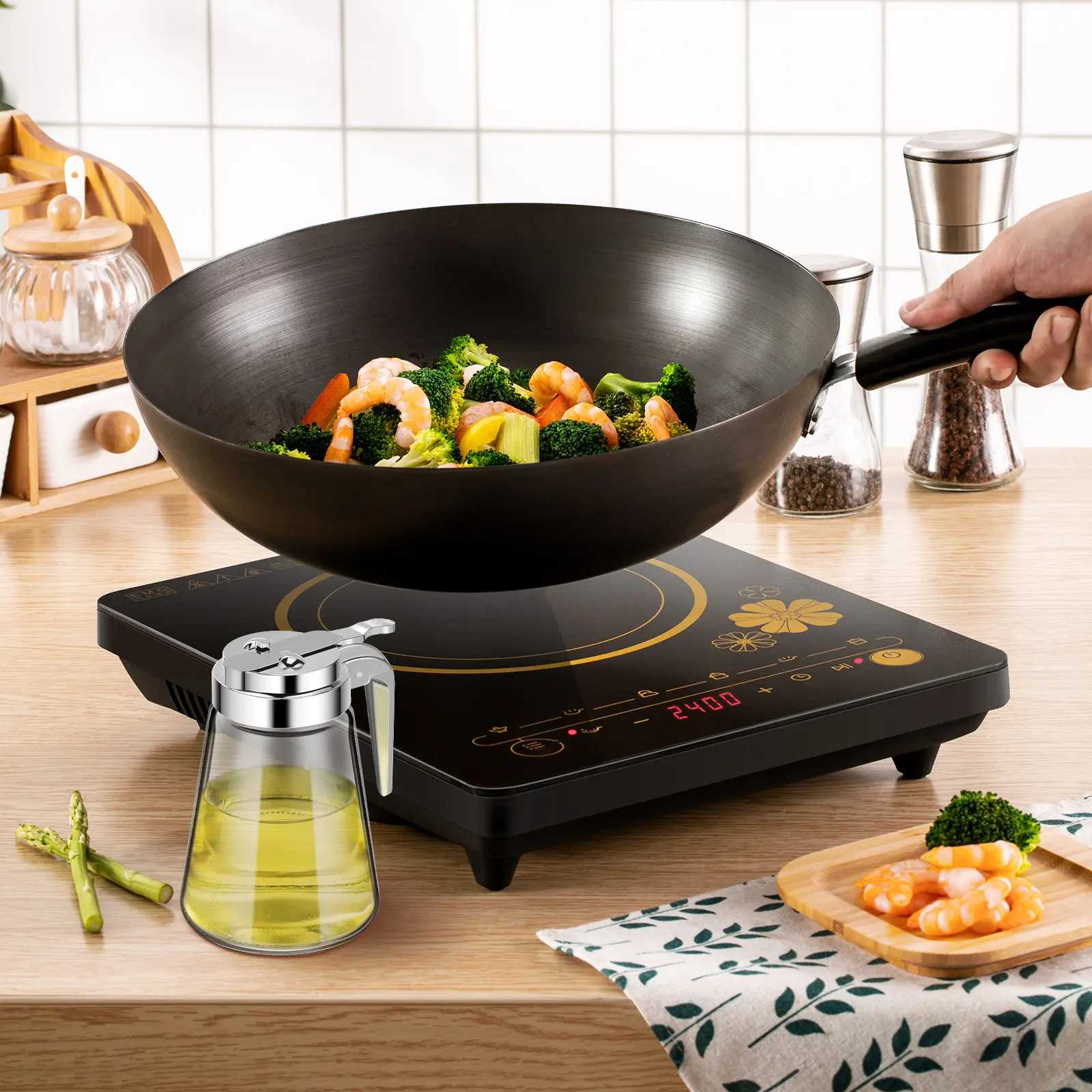 

2Pcs Clear Glass Sugar Dispenser Minimalist Style Kitchen Storage Jar for Syrup Creamer Honey Oil Dressing Container