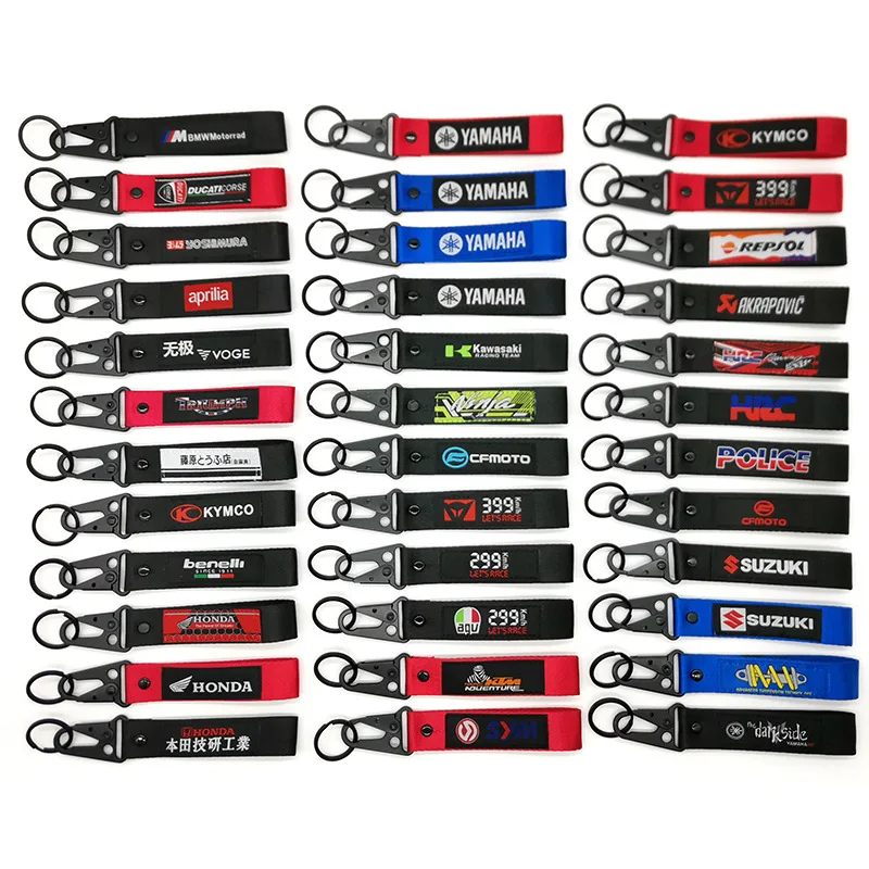 Wrist Finger Woven Label For Yamaha Motorcycle KeyChain Phone Lanyard Durable Key Strap Motorcycle Keyring