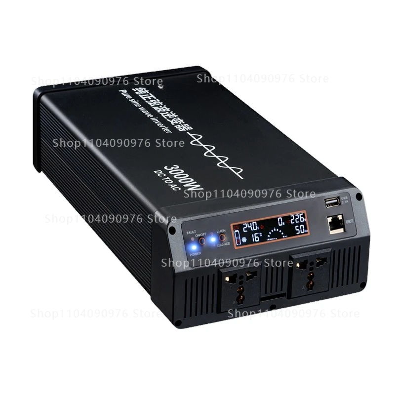 Pure Sine Wave Inverter 12V 24V 48V to 220V Car and Home Power Converter 2000W Battery Inverter