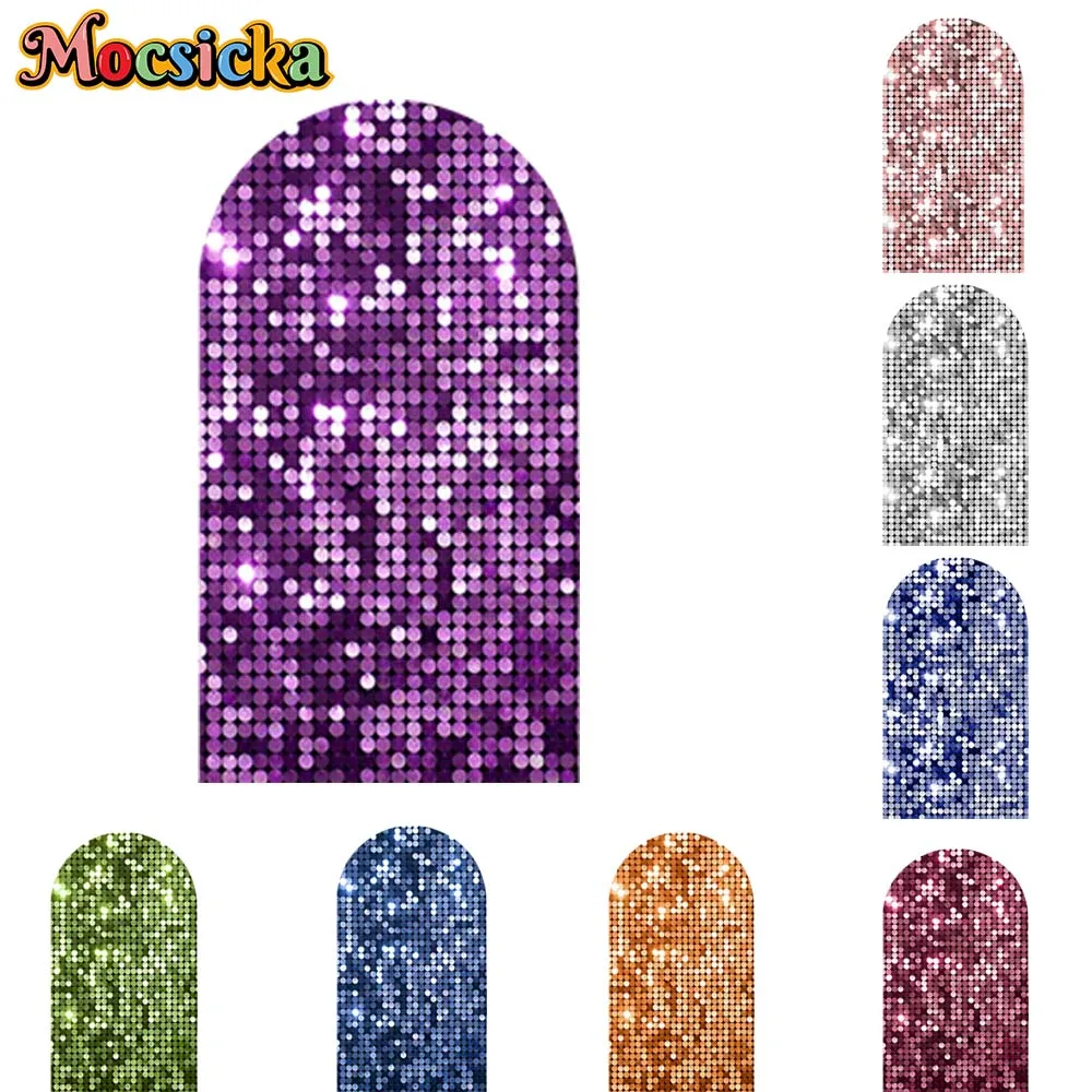 Glitter Double Sided Arch Cover Photography Background Boy Girl Birthday Party Decoration Supplies For Photo Studio Props