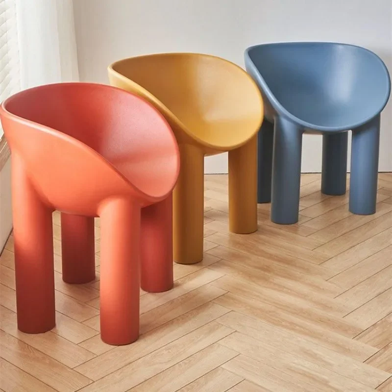 

Nordic Chairs Stool Elephant Leg Chair Designer Furniture Plastic Leisure Single High Legs Dining Chair Dining Room Furniture