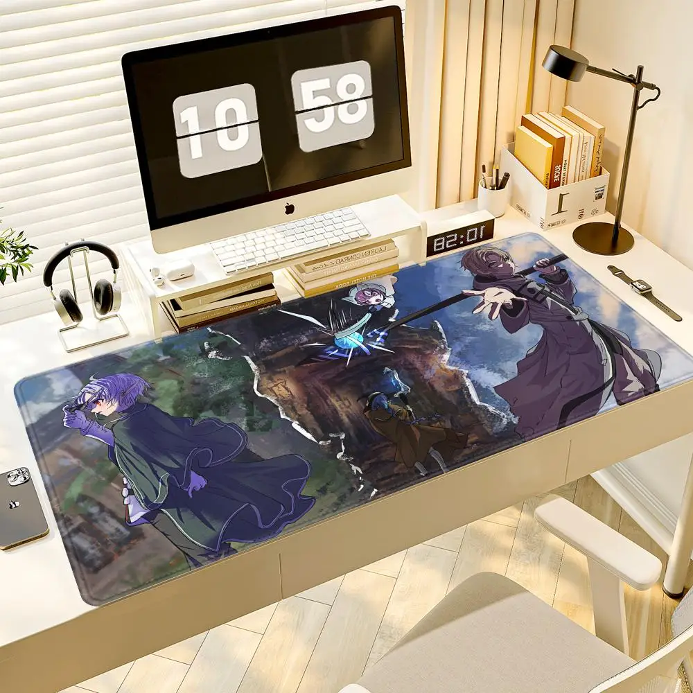 HYBXAXC Mushoku Tensei Großes Mauspad PC Computer Mausunterlage Schreibtisch Tastaturmatte Gummi Rutschfeste Mausmatte 40x90 30x80 CM