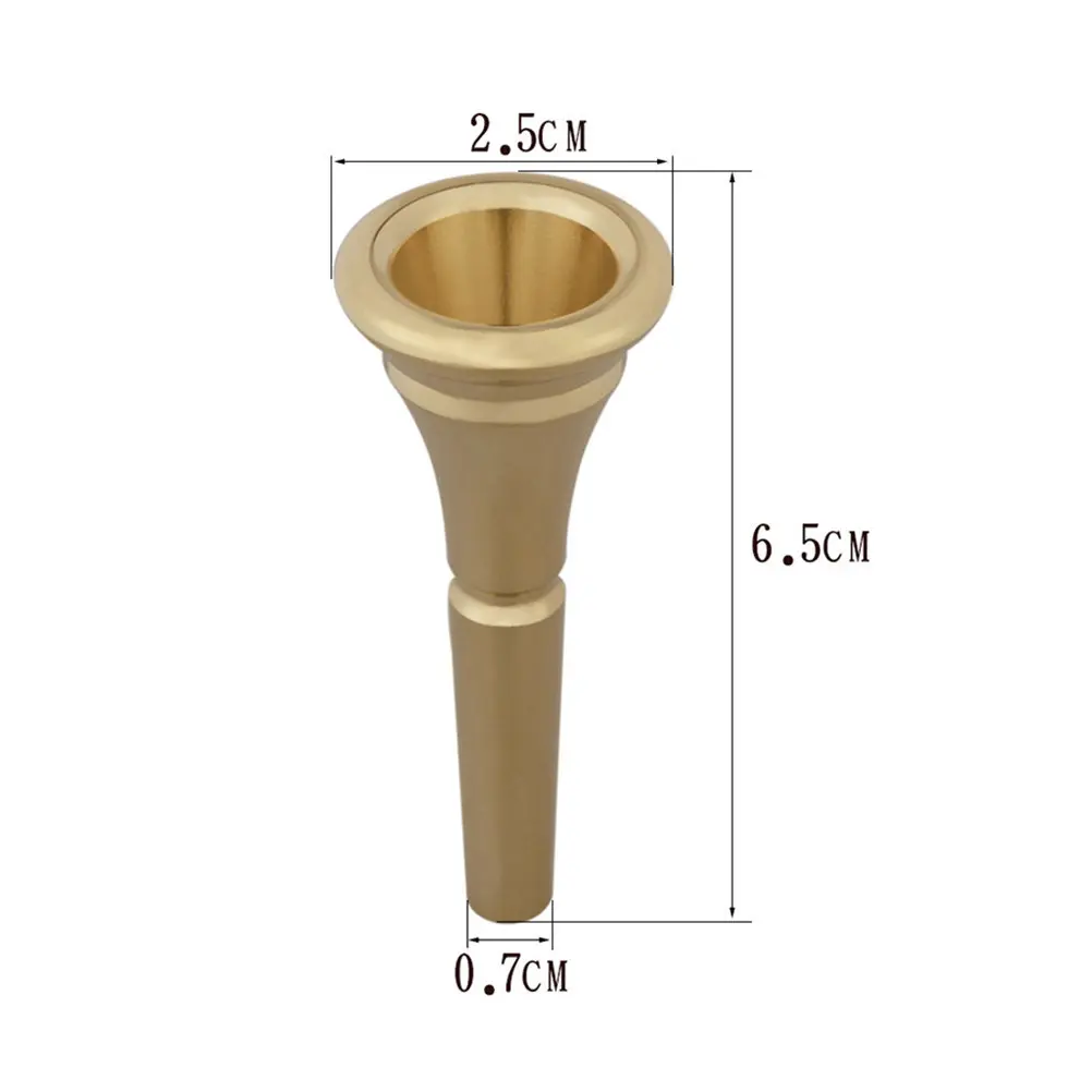 Professional Pure Copper Horn Mouthpiece Replacement for Beginners and Advanced Players Lightweight Smooth Surface Sound