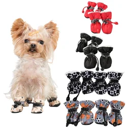 Winter Warm Dog Shoes For Small Cats Dogs Outdoor Waterproof Anti-slip Reflective Pet Boots Yorkshire Chihuahua Pug Supplies