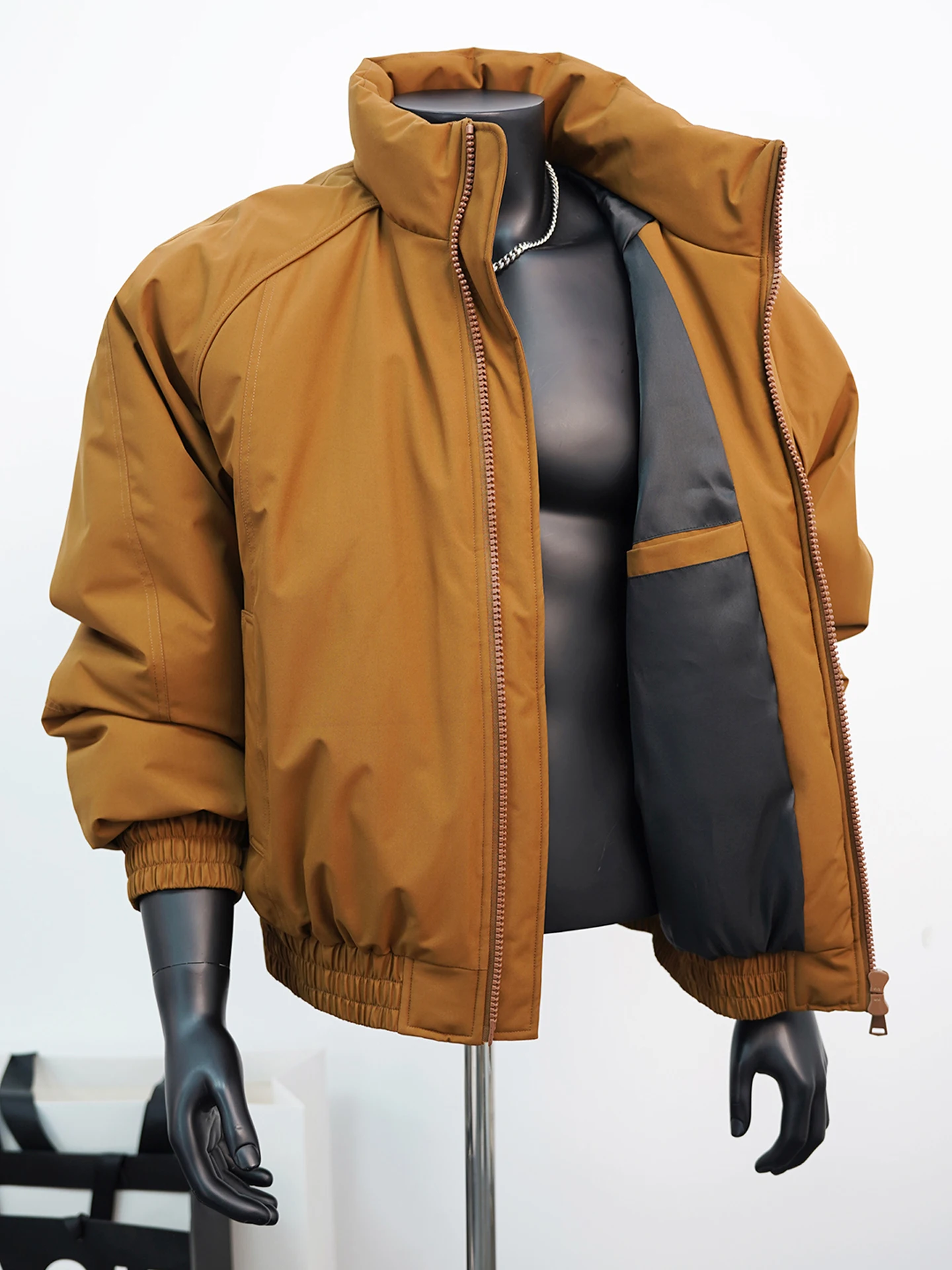 

American Sle Bomber Pilot Cotton Jaet Men's Winter Thi Warm Stand Collar ort Workwear Coat ape Cotton Clothes