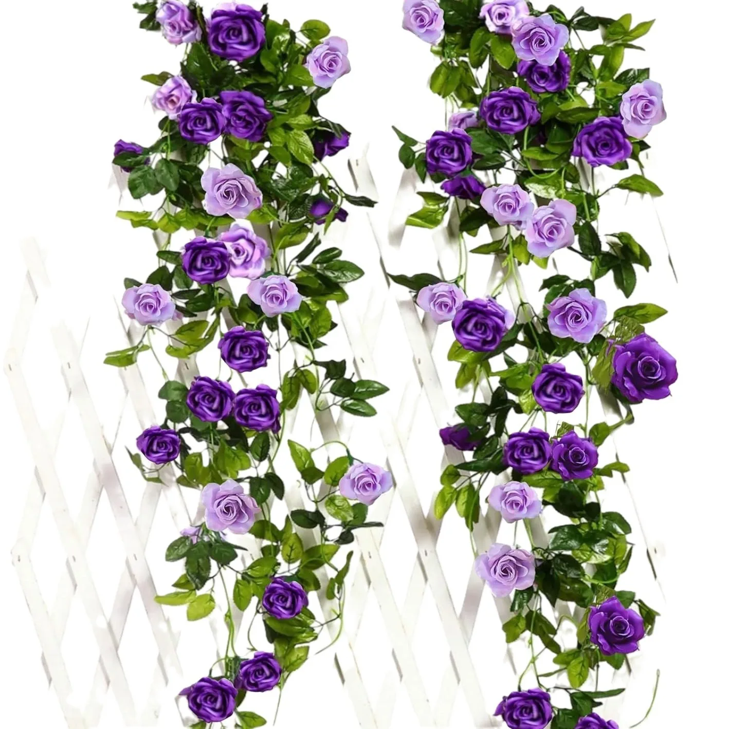 

Simulation Flower Rose Long Vine Green Leaf Hanging Wedding Table Background Party Bedroom Living Room Hedge Decoration