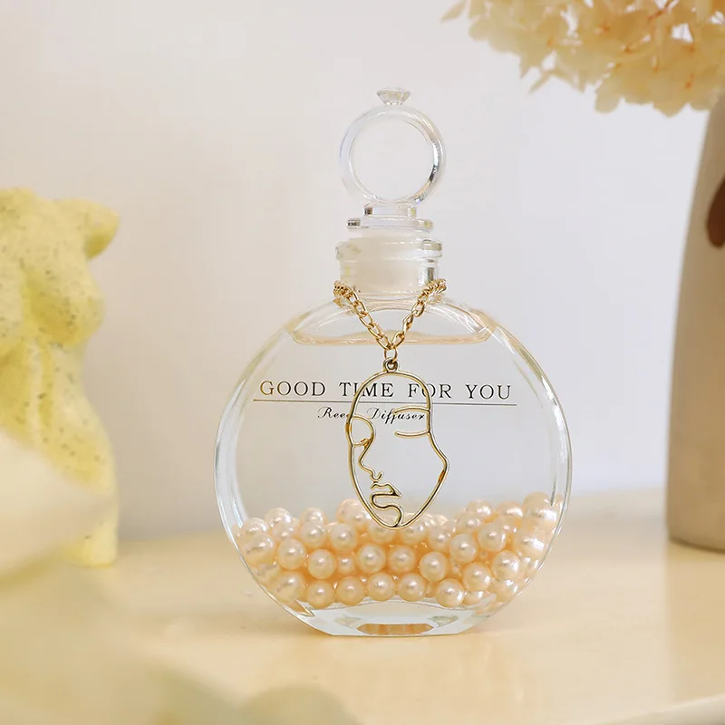 150ml Premium Pearls Reed Diffuser Oils, Rose Freesia Gardenia Aromatherapy Plant Office/Home Frgrance Air Freshener Souvenir