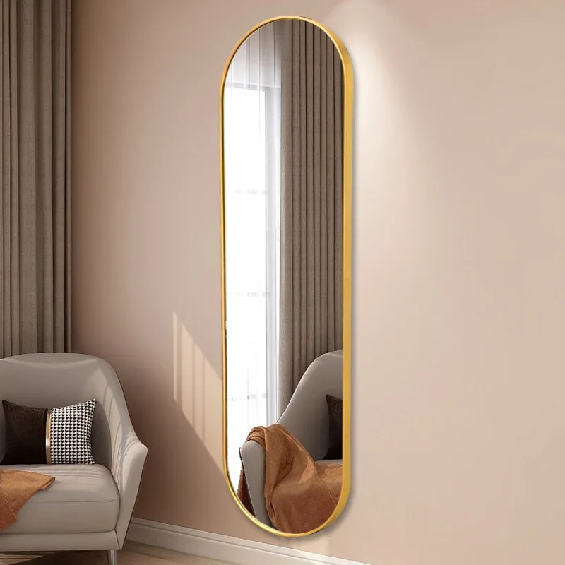 Espejo autoadhesivo de diseño organizador para mujer, Espejo de maquillaje rectangular, Pared de corazón, dormitorio, Espejo Cuerpo Entero, accesorios para el hogar
