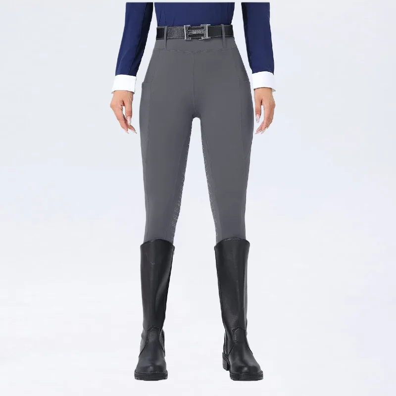 Full Seat Silicone Non-slip Horse Riding Pants Women High Waist Equestrian Breeches Breathable Quick-dry Cycling Sports Jodhpurs