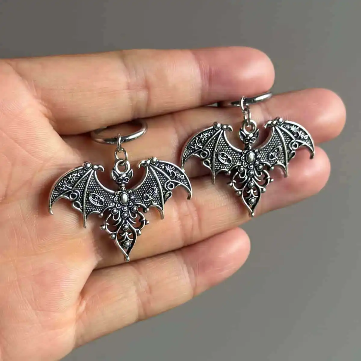 Vampire bat earrings,Gothic jewelry,witchcraft accessories,paganism,mystery,engraved,Vintage,alternative,ear ring for Women Man