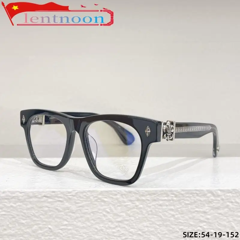 2024 Black Classic Men Glasses Frame Women Acetate Retro Personality Fashion Myopic Prescription Anti-blue Luxury Glasses