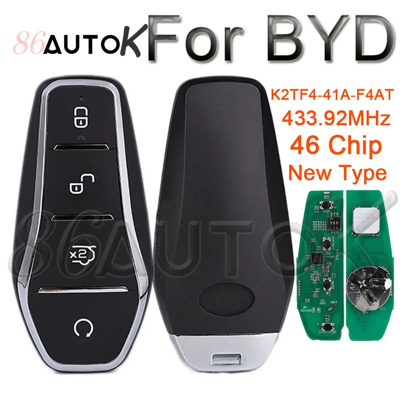 Auto Smart Remote Key 433,92 MHz ID46 Chip für BYD Qin PLUS DM-i Qin PLUS EV Yuan PLUS SONG Keyless Go K2TF4-41A-F4AT Auto Schlüssel