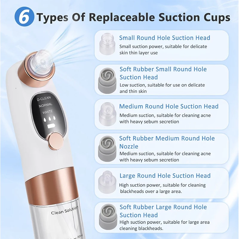 Electric Blackhead Remover Pore Vacuum Face Cleaner Pimple Acne Black Head Removal Water Cycle Black Dot Remove Cleasing Machine