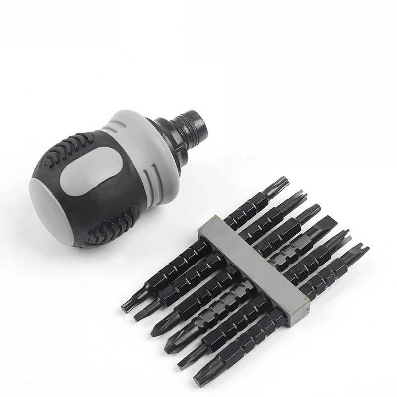 

Ratchet Screwdriver Set Short Shaped Plum Driver Labor Saving Multifunctional Dual Purpose Screwdriver