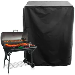 Grill Cover 210D Oxford Cloth Waterproof Barbecue Cover with Drawstring Dust Proof Wind Proof BBQ Cover Grill Protective Cover