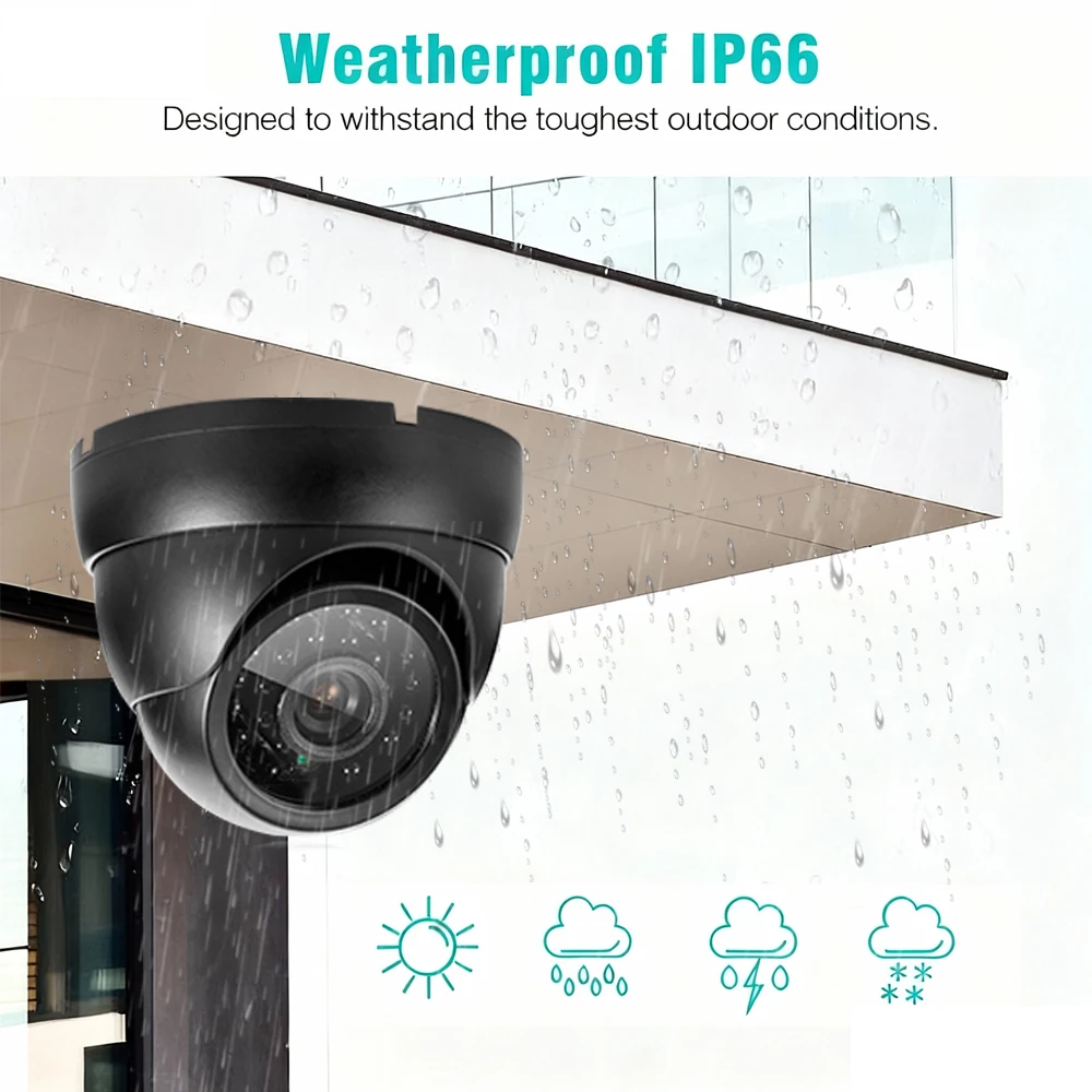 8CH 8MP H.265 4KAHDE CCTV DVR Kit Security Camera Indoor Outdoor HD Night Vision Audio Video Surveillance Set Xmeye