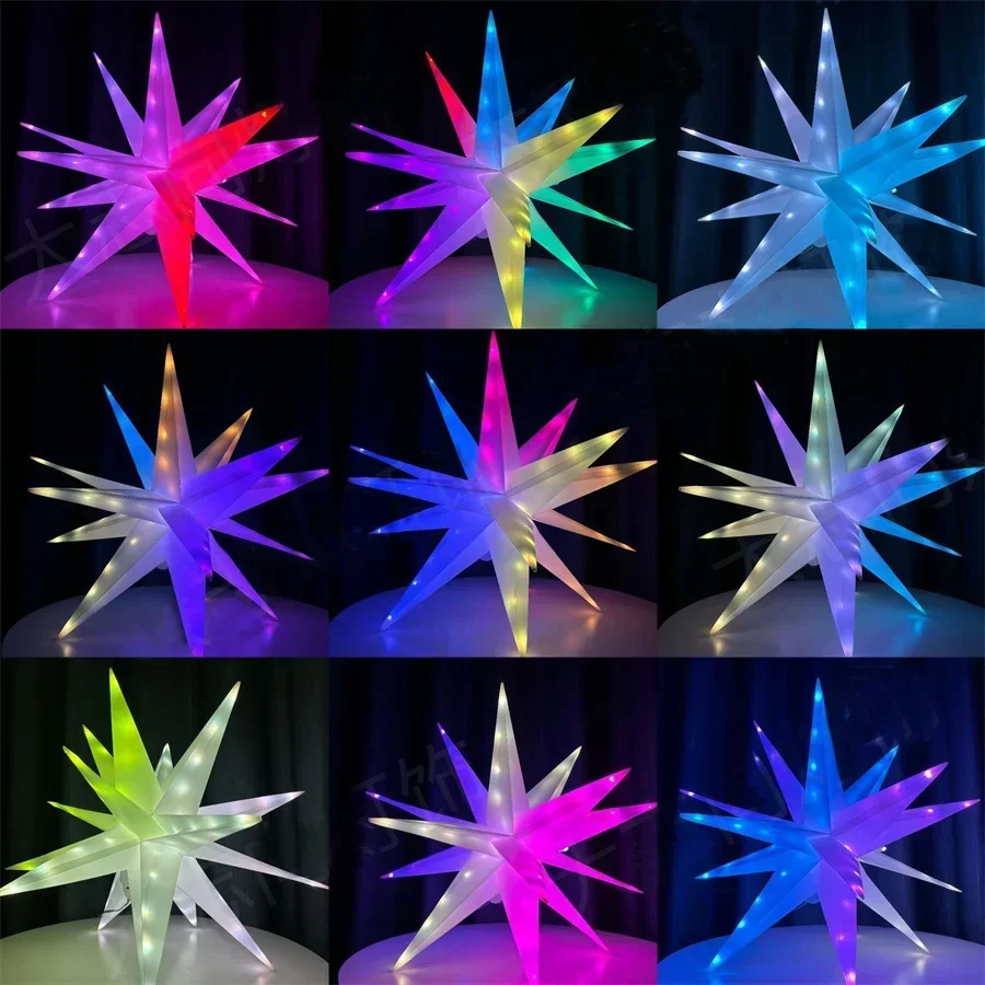 Dia40/50/60CM Smart Christmas Star Tree Topper Moravian Star Light LED Bluetooth App & RGBIC Remote Firework Starburst Light
