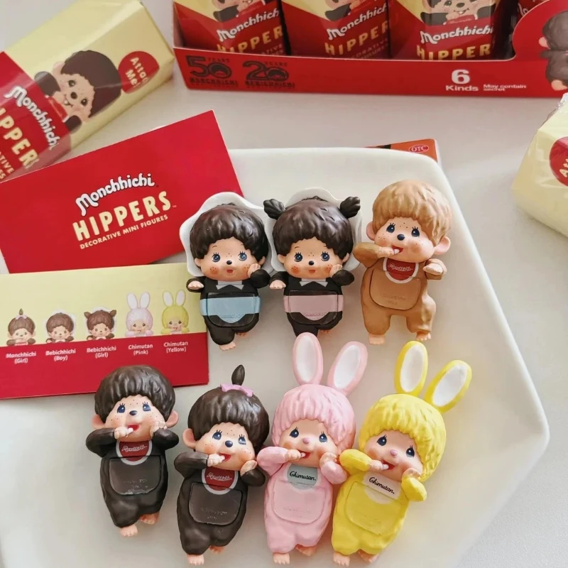 

Monchichi Hippers Series Original Surprise Box, Collectable Mini Figure, Kawaii Sakura Doll, Desk Decoration, Gift for Girls