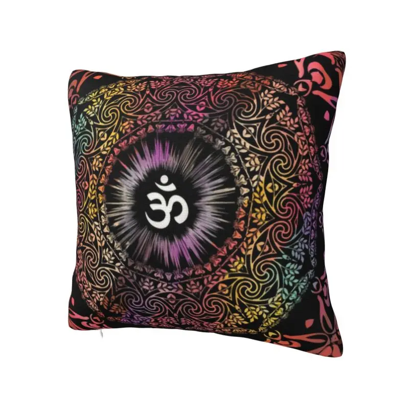 Fashion Mandala Om Buddhism Aum Cushion Cover Velvet Zen Yoga Meditation Throw Pillow for Car Square Pillowcase Home Decorative