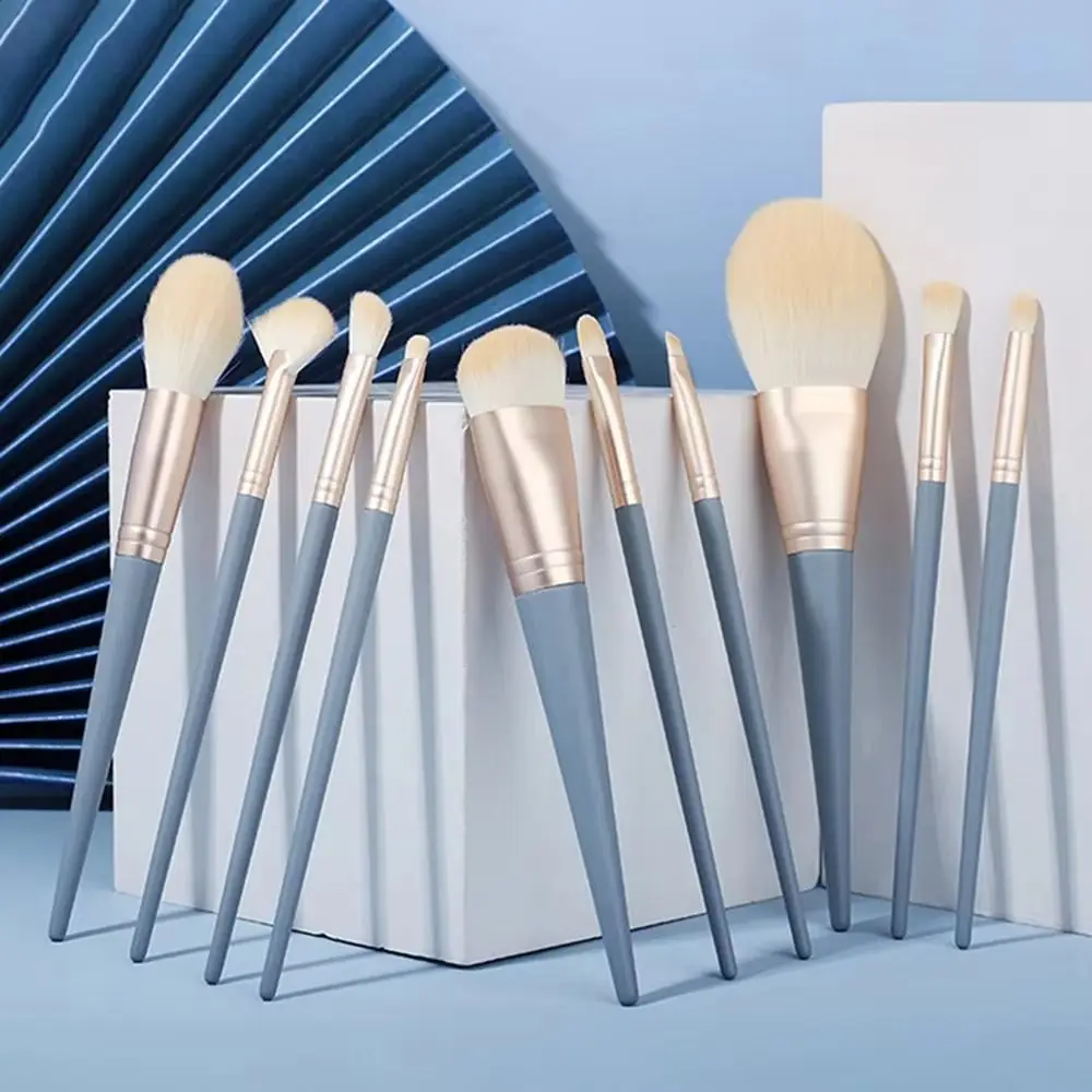 10 pièces pinceaux de maquillage portables durables à poils souples ensemble de pinceaux de maquillage moelleux Super doux pinceaux de maquillage professionnels maquilleur