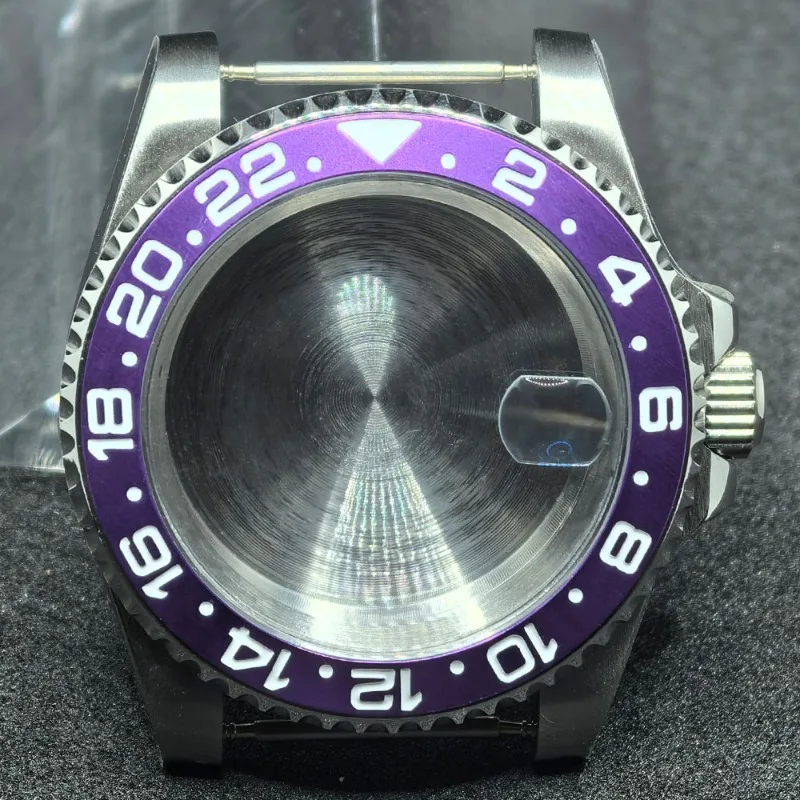 스테인리스 스틸 케이스 40mm 시계 GMT 링 케이스, NH35/NH36 무브먼트 개조 액세서리에 적합