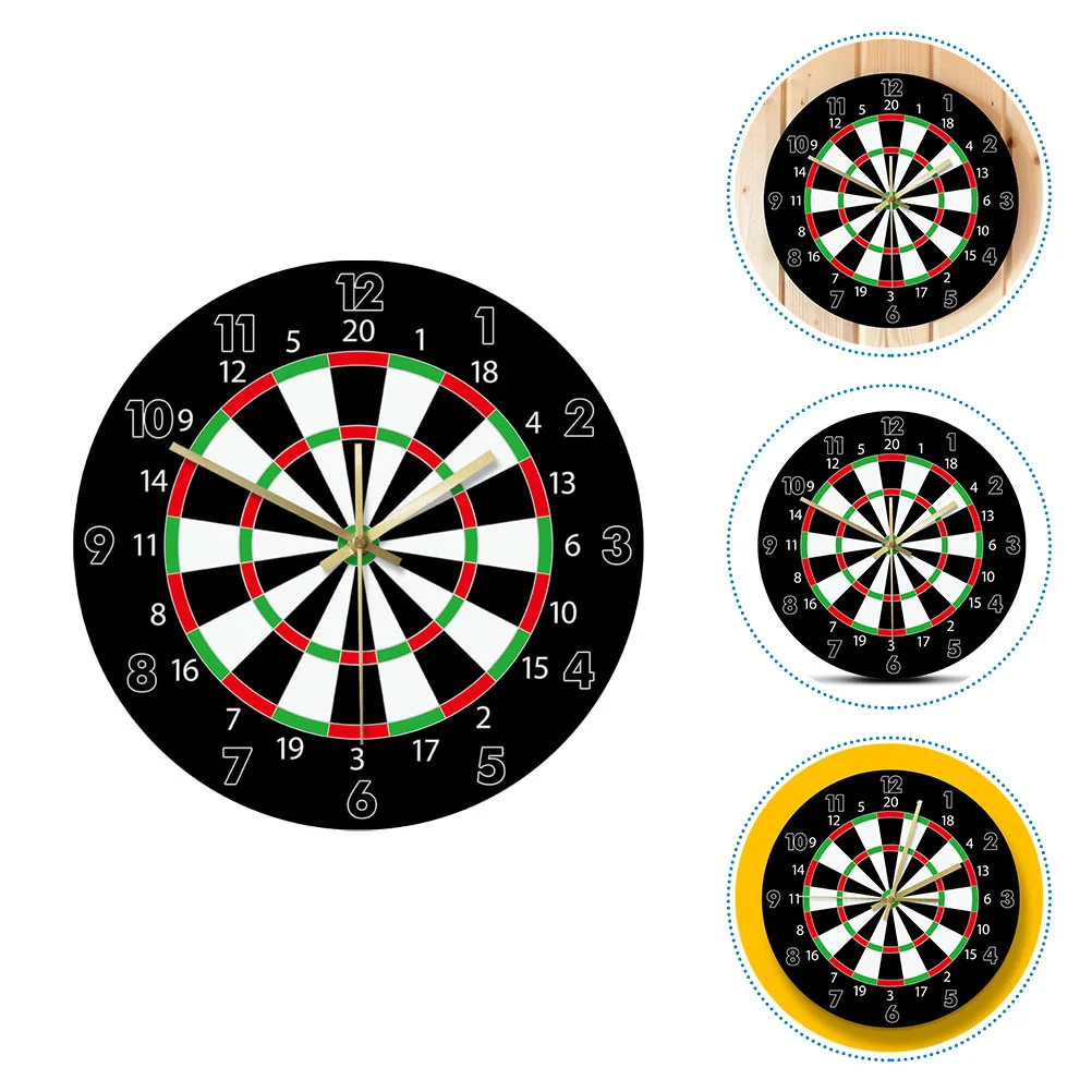 

Darts Wall Clock Tray Decor Mute Hanging Adorn Timer Home Acrylic Stylish Living Room Office Decorative
