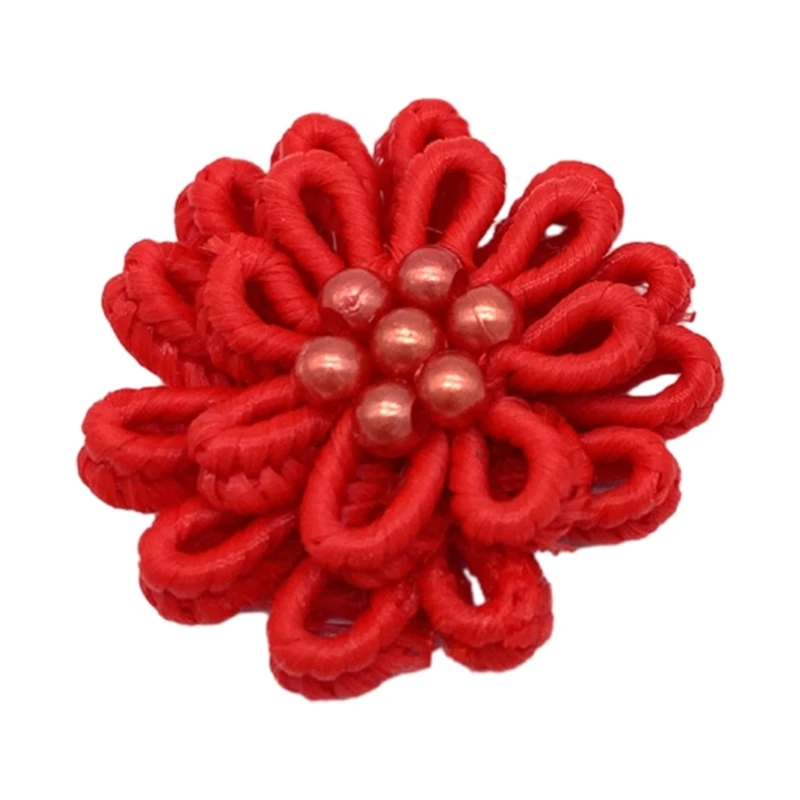 Delicate Snowflake Beads Sewing Button Cheongsam Buttons Exquisite Suitable for Chinese Culture Enthusiasts of All Ages