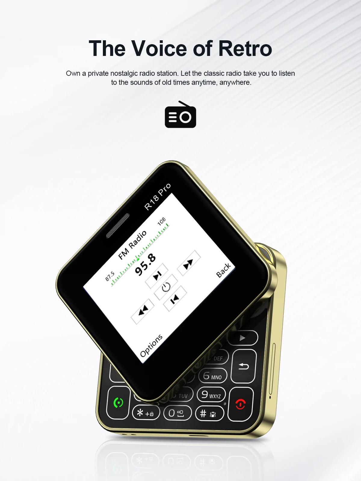 SERVO Mini Mobile Phones Rotating Screen 2G GSM Dual SIM Standby 2.4" Display Speed Dial Blacklist Magic Voice Small Phone