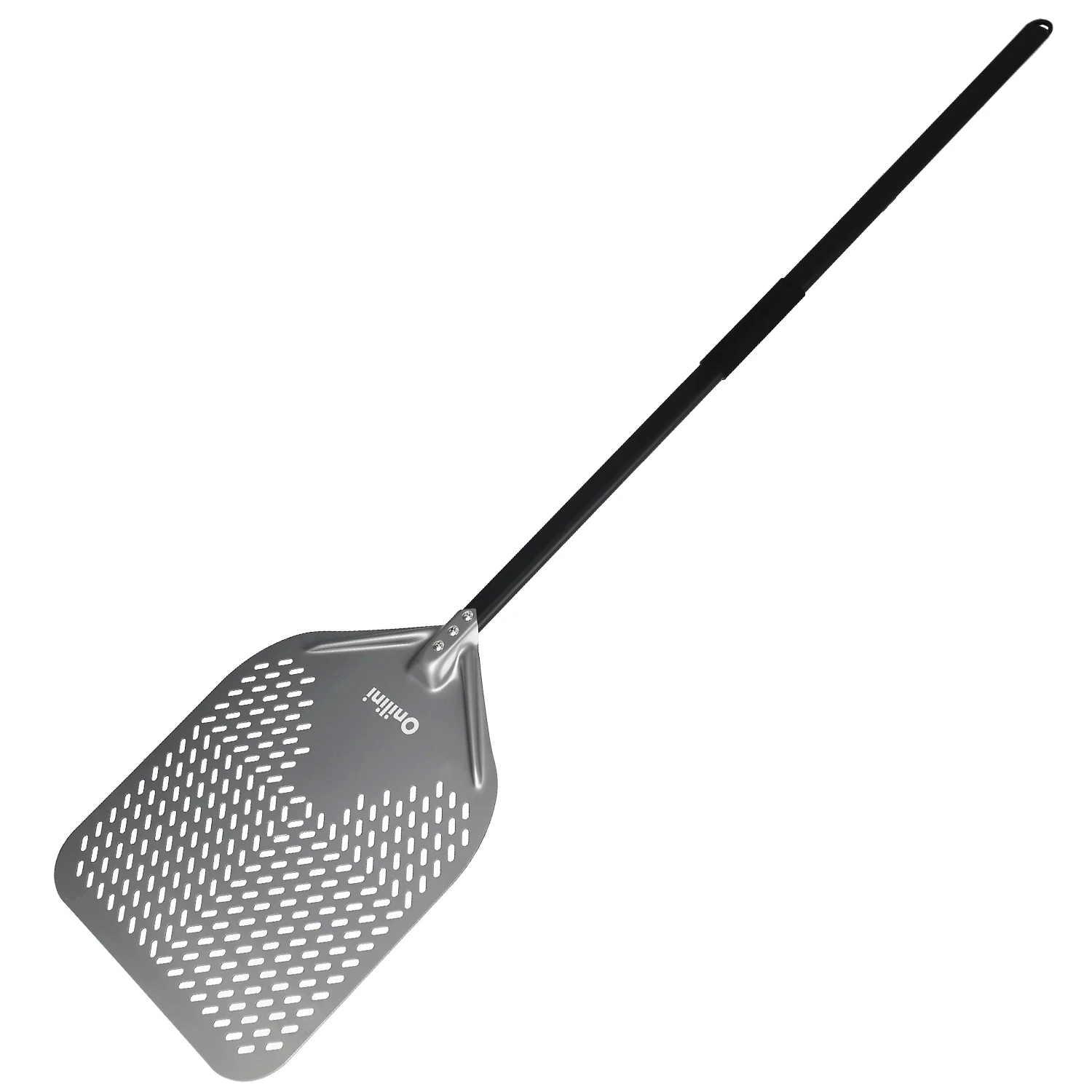 New Design 14 Inch Reverse Punching Pizza Peel with Aluminum Alloy Handle Non-slip Silicone Film for Baking Homemade Pizza Bread