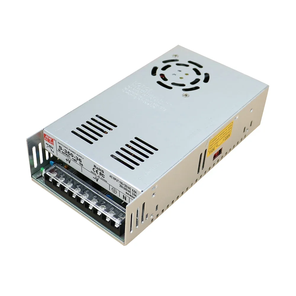 Juego de Motor Paso a Paso HLTNC Nema23 2.5Nm + Controlador DM542 + Fuente de Alimentación 350W 36V + Placa Controladora USB 4 Ejes para CNC