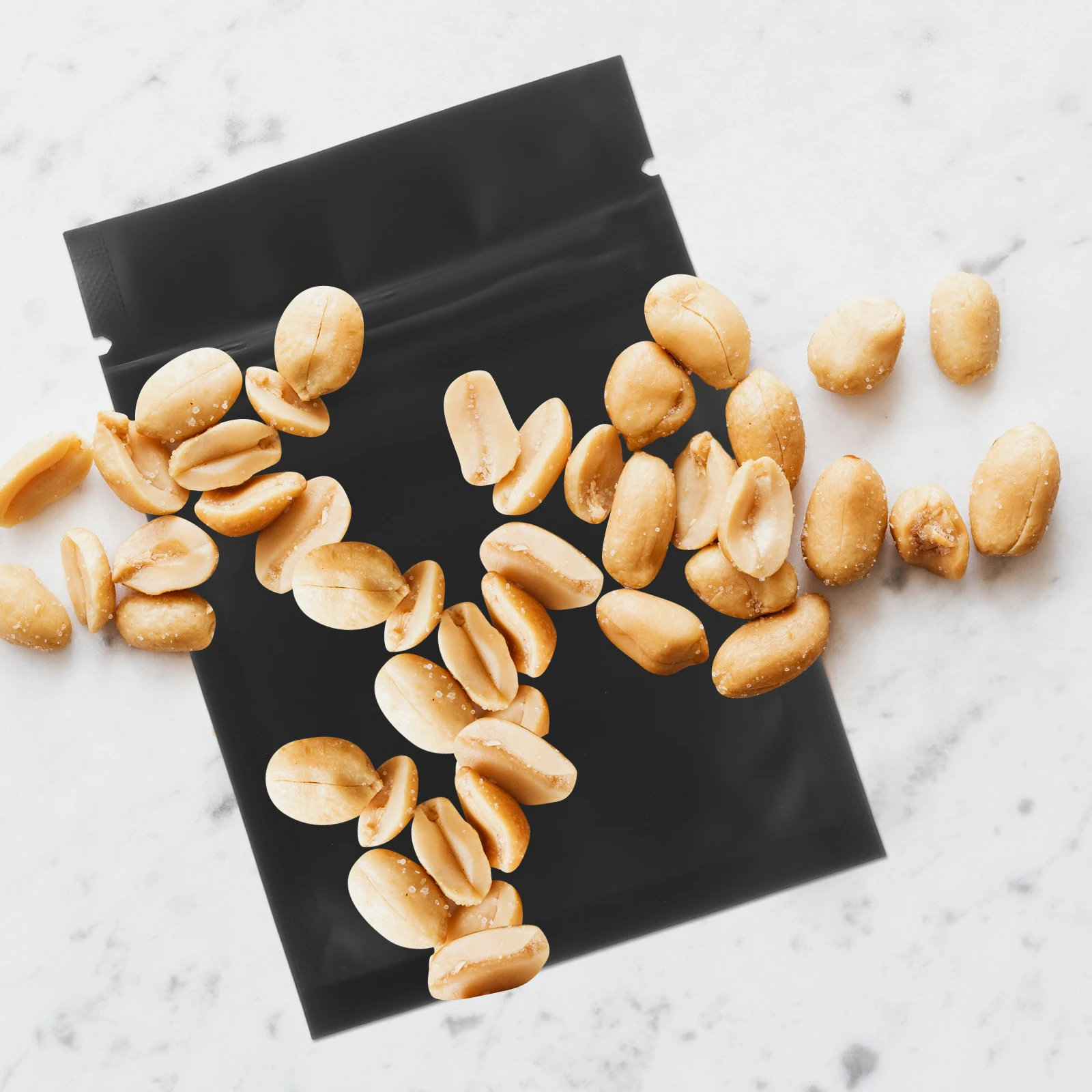 

100Pcs Self Sealing Food Bags Premium Pet Pe Aluminum Foil Leakproof Snack Storage Multipurpose Packaging Black