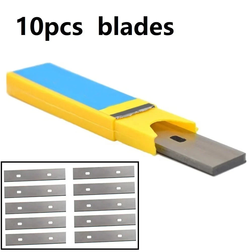 Portable Cleaning Shovel Cutter For Glass Floor Tiles Scraper With 10pcs Blades 7.87x4.13inch Glass Ceramic Hob Scraper Remover