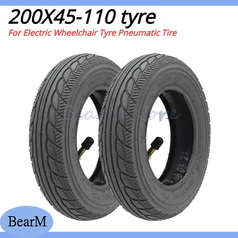 8 Inch 200x45 Inner Tube Outer Tire For Etwow Electric Scooter Baby Carriage Trolley Replaceable 8X1 1/4 Or 200x45-110 Tyre