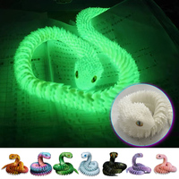 30/45cm 3D Printed Snake Decoration Animals Desk Accessories Room Decor Office Table Funny Snake Year Ornament Kid Gift