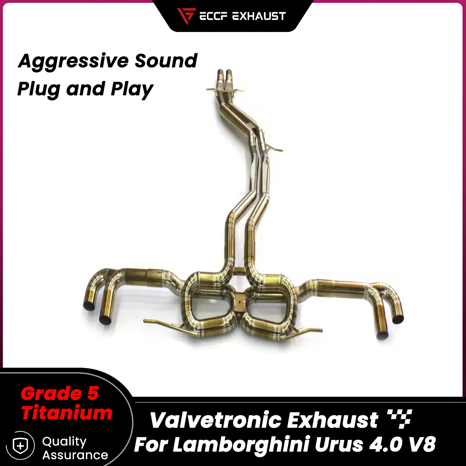 

Titanium Catback Exhaust for Lamborghini Urus 4.0 V8 Unlock True Performance Maximize Exhaust Flow Easy Installation