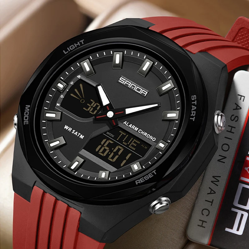 

Женские спортивные часы, лучший бренд, роскошные женские цифровые женские наручные часы для женщин, многофункциональные наручные часы с двойным дисплеем