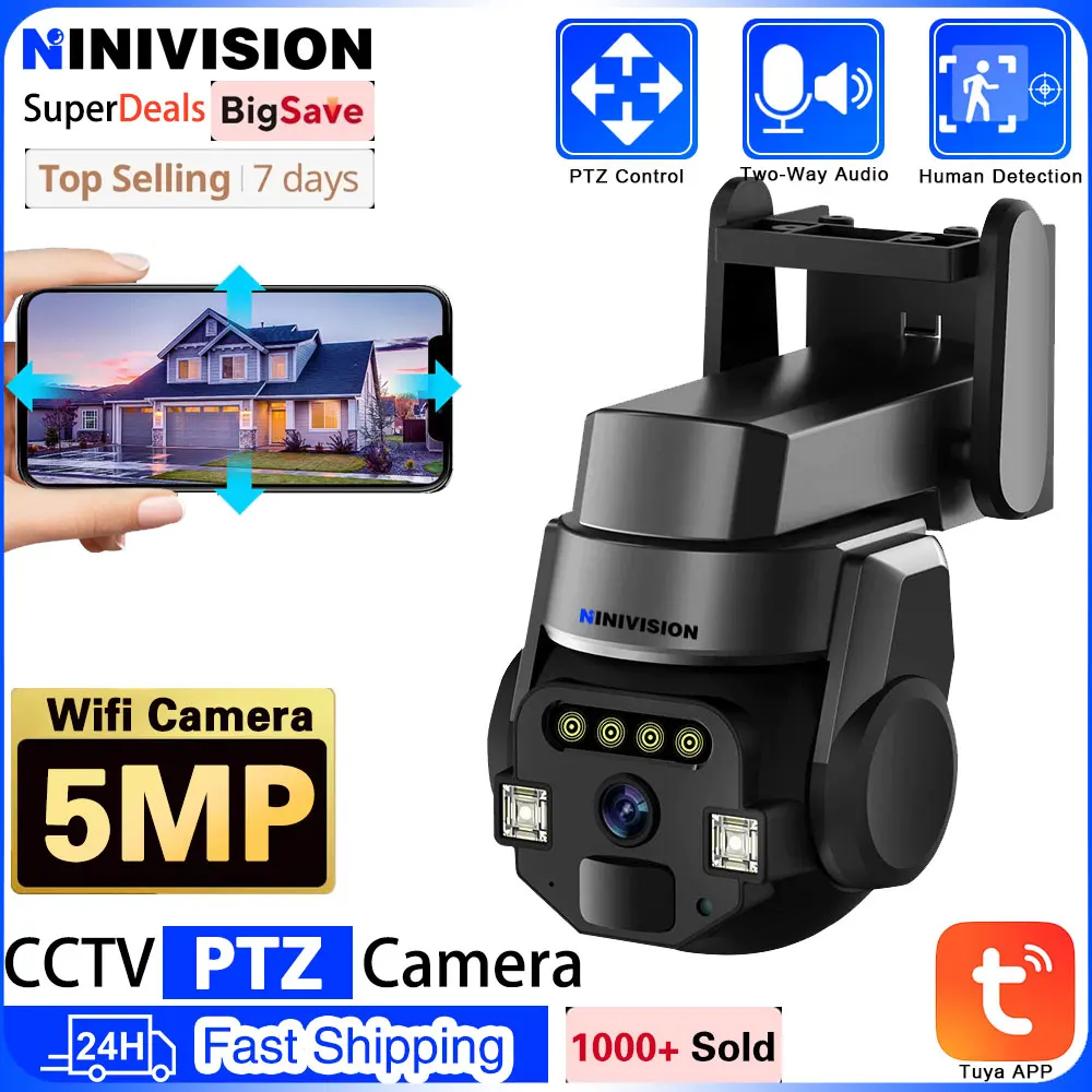 tuya camera de seguranca pan tilt interior vida inteligente hd infravermelho visao nocturna movimento deteccao de som monitor panoramica wi fi 5mp 01