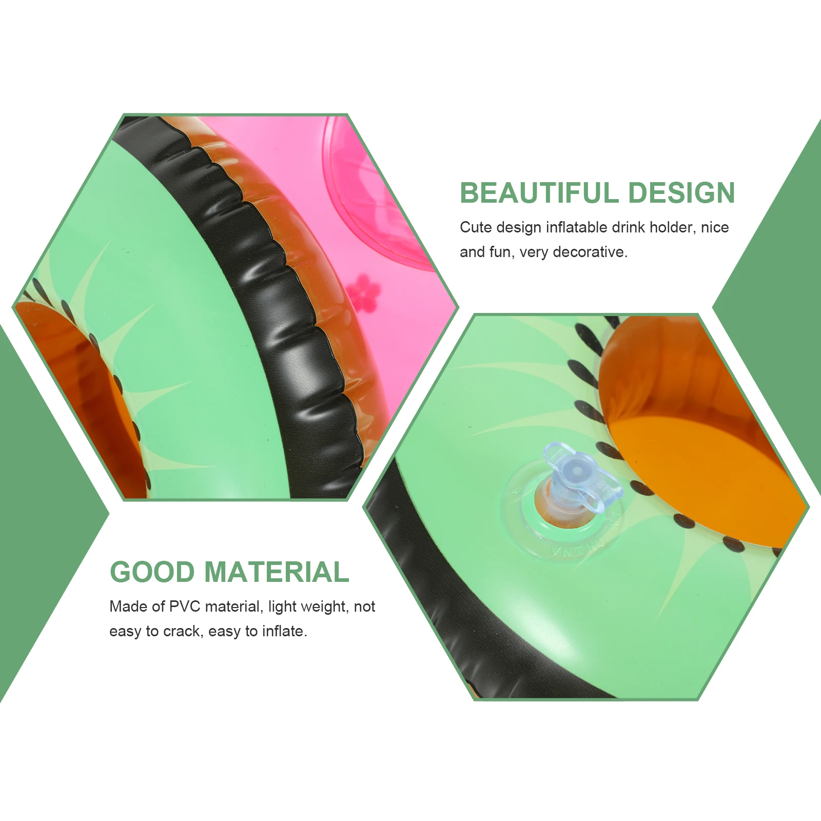 4 Uds. Taza inflable flotadores de bebidas de Pvc para piscina, fiesta en la playa, baño para niños, soportes flotantes para bebidas, suministros para piscina