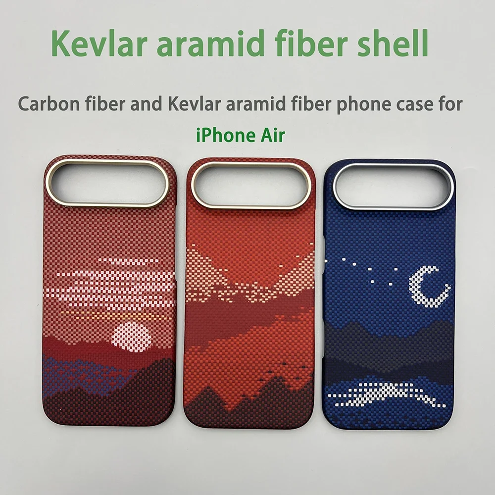 

For iPhone Air phone case Kevlar aramid fiber hard shell carbon fiber ultra-thin 600D lightweight magnetic protective cover