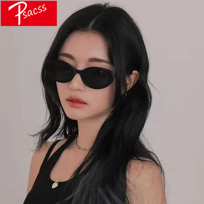 Psacss 2022 Small Oval Sunglasses Women/Men Luxury Brand Designer Black Sun Glasses Shades Women's Fashion Sunglass zonnebril