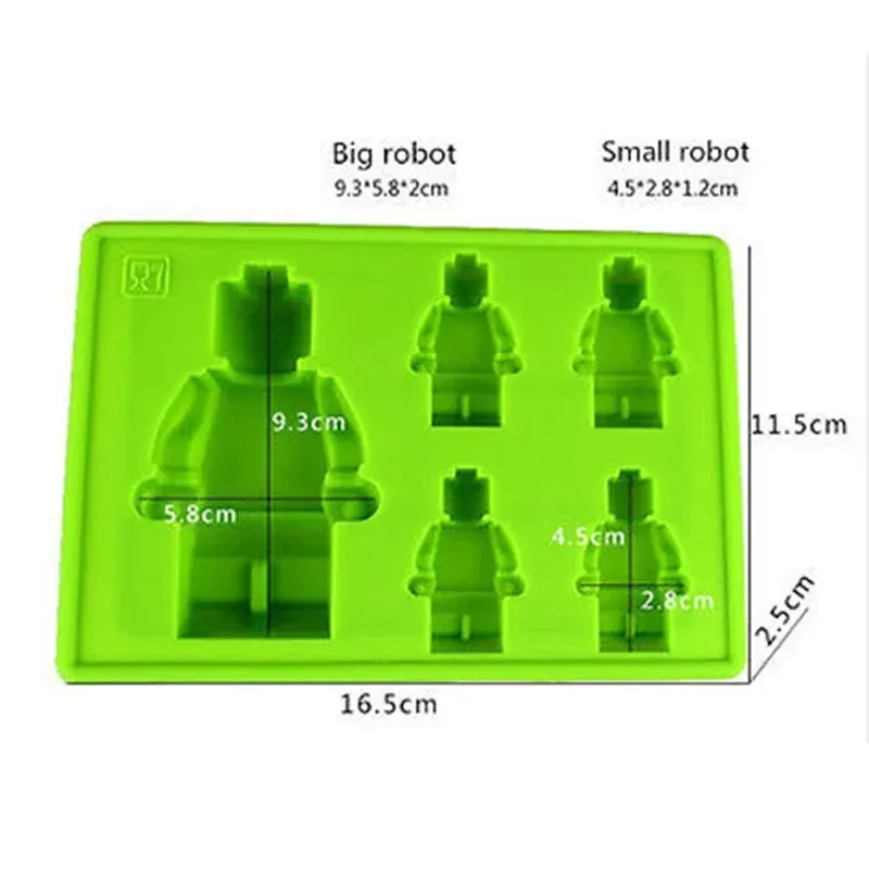 Lego Silicone Ice Cube 3 Piece Set Chocolate Jelly Villain Cake Mould Safe And Harmless Lego Creative Ice Cube Mould