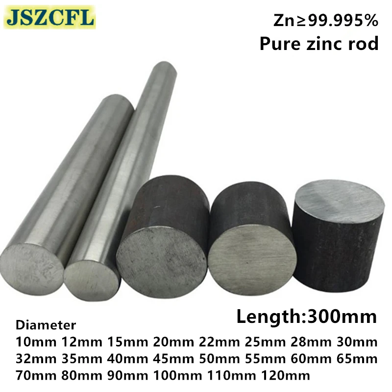 

High Pure Zn≥99.995% Zinc rod Diameter 10-120mm Cathodic Protection Sacrificial Anode Rod Seawater Cooler Anticorrosion Zinc rod