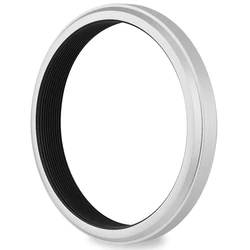 Haoge 49mm Lens Filter Adapter Ring for Fujifilm X100VI X100V Camera fit 49mm UV CPL ND Filter Fit Original Lens Cap Silver