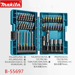 Makita Color Bit Set 43 Piece Set Suitable B-55697 For Electric Screwdrivers And Power Tool Accessories