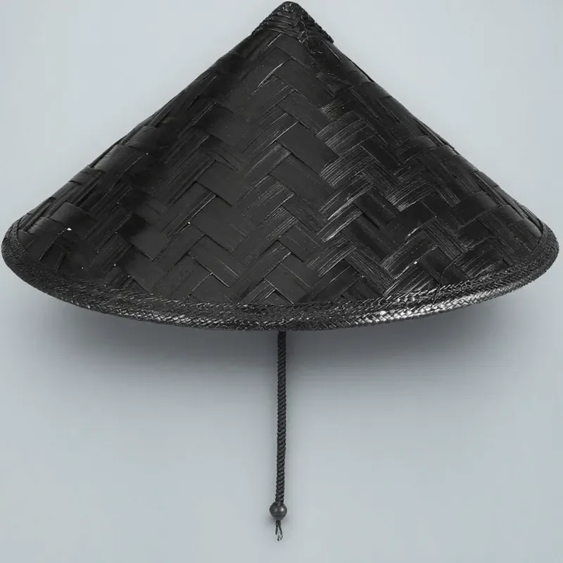 

Asian Conical Hats Bamboo Straw Sun Hat Japanese Vietnamese Style Cosplay Ninja Decorative Hat for Men Party Costume Simple Prop