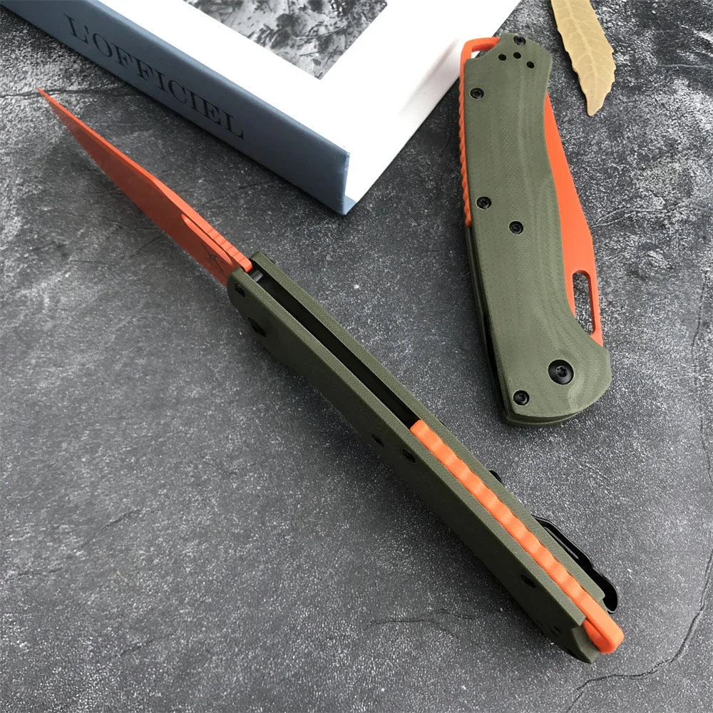 Huaao Taggedout Pocket Folding Knife D2 Clip-point Satin Blade G10 Handle EDC Outdoor Tactical Self Defense Hunting Hand Tools