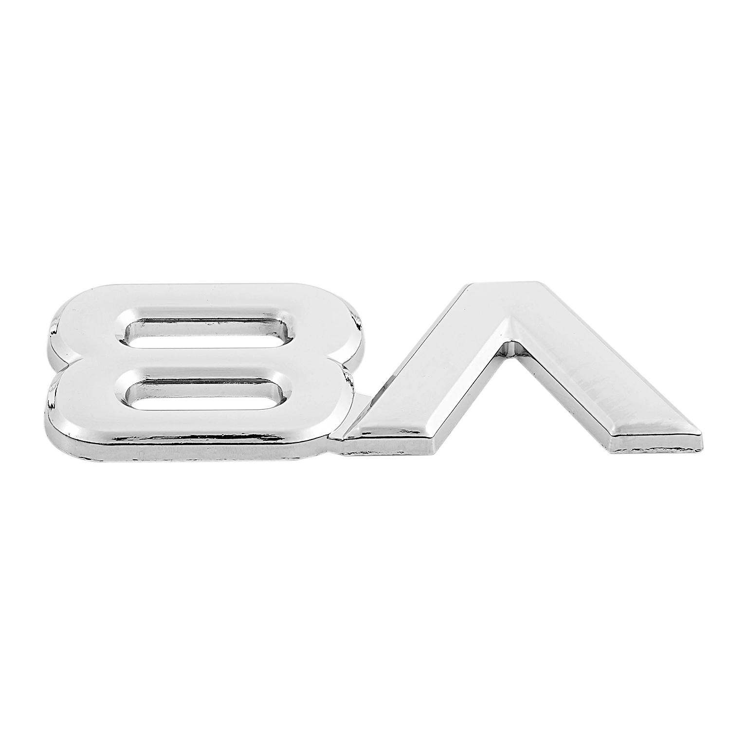 

Innovative 3D Silver Auto Motor V8 Car Rear Emblem Decal Badge Sticker 7.5x3.5cm