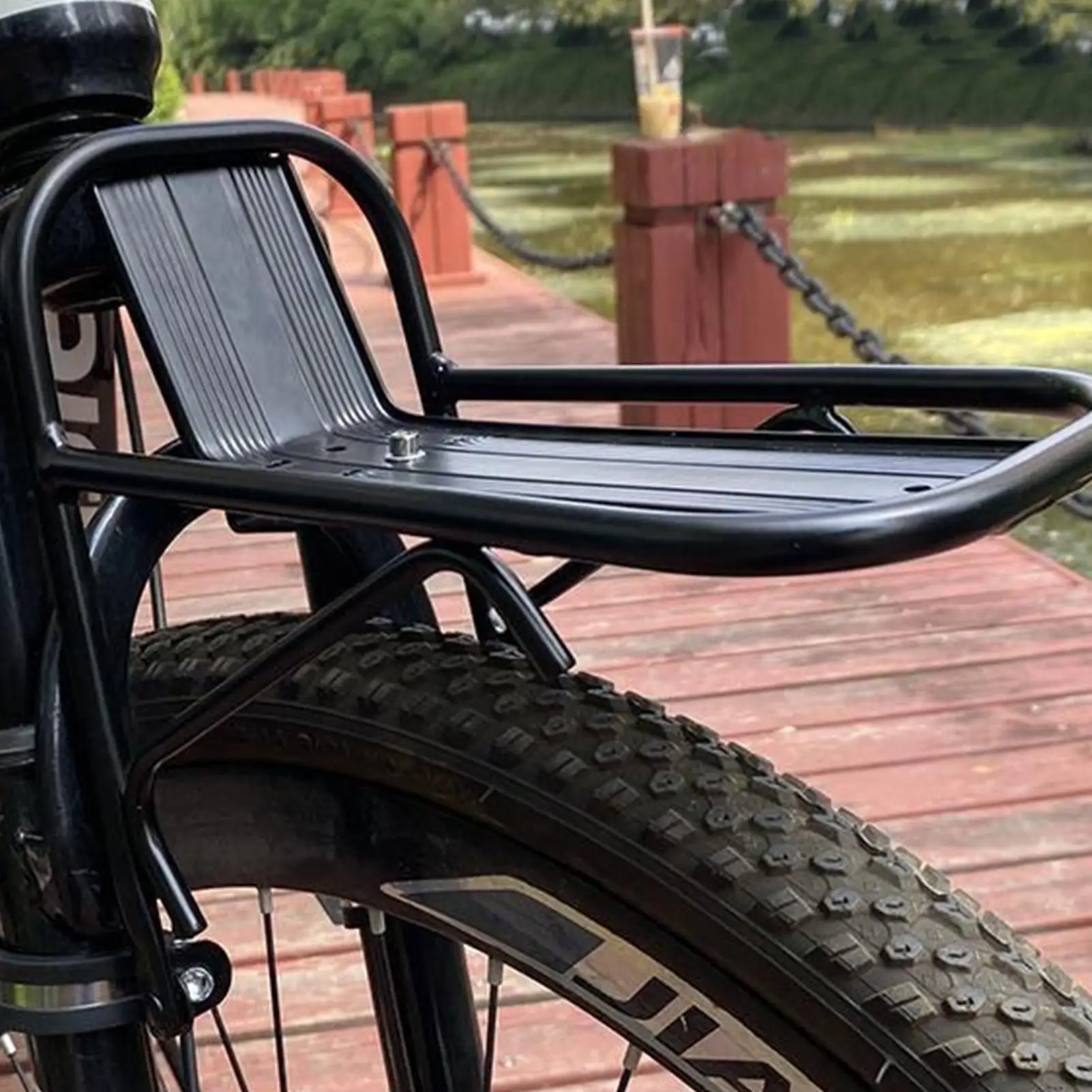 Bicycle Front Rack Aluminum Alloy Bike Front Carrier Holder Luggage Shelf Bracket For Outdoor Touring Commuting Cycling parts